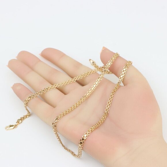 Bold Rose Gold Chain Necklace with Lobster Clasp, XPNL0316 - Picture 2 of 12